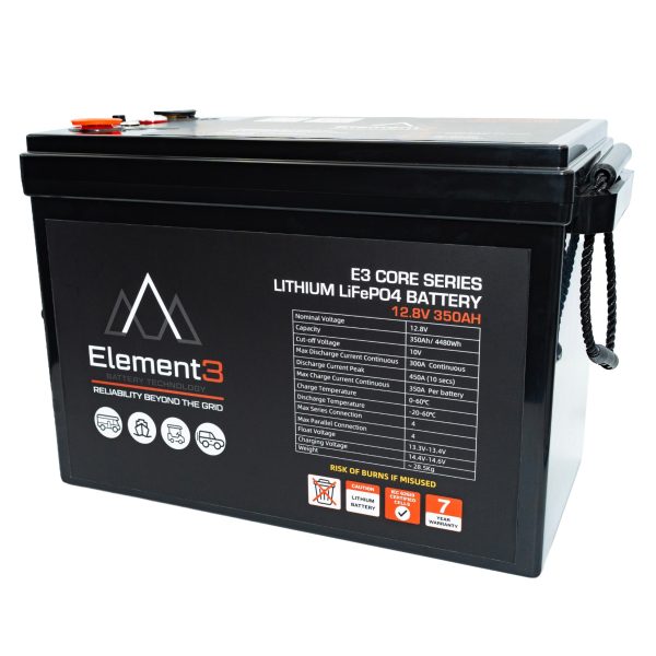 E3 12.8V 350AH Core Lithium Battery - Element 3 Battery Technology